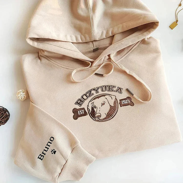Camiseta e Moletom com a Foto do seu Dog Bordado com Nome | Para os Donos Mais Orgulhosos