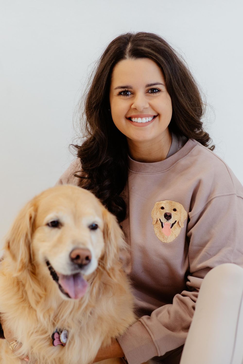 Moletom Minimalista com Carinha do seu Cachorro | Bordado Personalizado