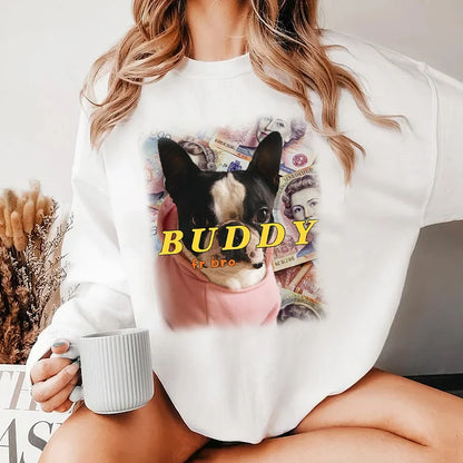 Camiseta e Moletom Vintage Personalizado com a Foto do Seu Animal de Estimação | Estilo e Fofura