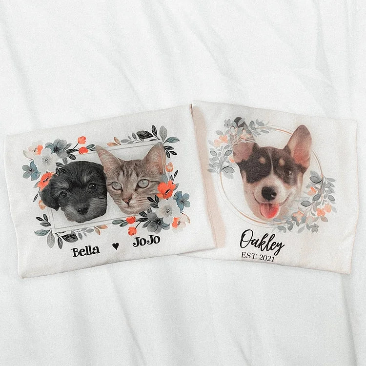 Camiseta e Moletom Com Estampa Personalizada |  Com o Rosto do Seu Animal de Estimação