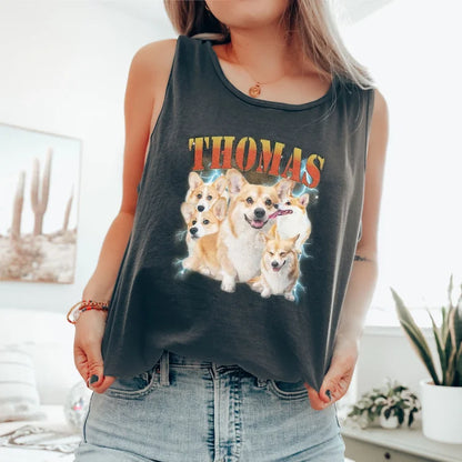 Regata Personalizada com Foto do Seu Pet | Estilo Retrô para Pet Lovers