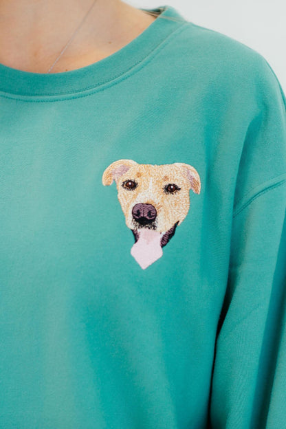 Moletom Minimalista com Carinha do seu Cachorro | Bordado Personalizado