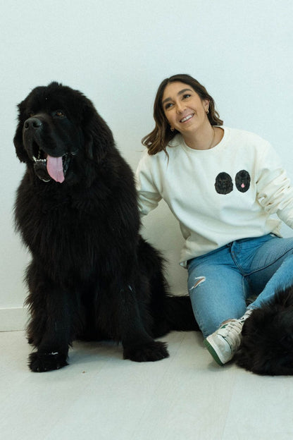 Moletom Minimalista com Carinha do seu Cachorro | Bordado Personalizado